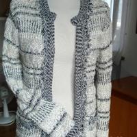 Giacca in cotone panna e nero mod. "chanel"