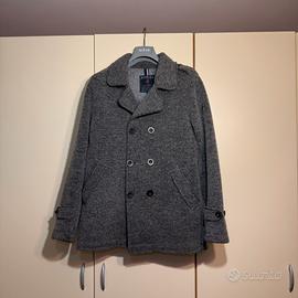 Peacoat Rodrigo Uomo Grigio in Lana Taglia XL