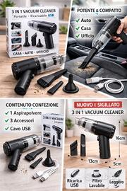 Aspirapolvere Portatile 3 in 1 – NUOVO E SIGILLATO