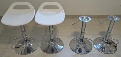 N. 2 sgabelli regolabili in altezza + N 2 supporti