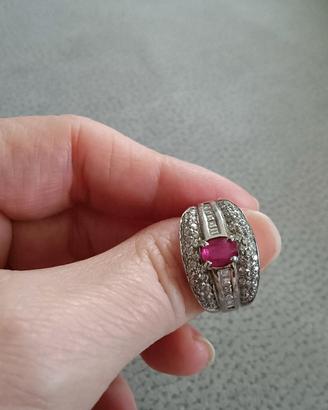 anello oro con smeraldo e diamanti 