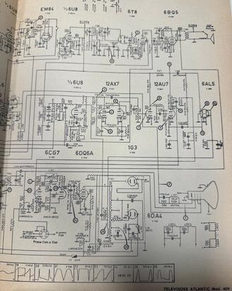 Schema elettrico Televisore Atlantic Modello 409,