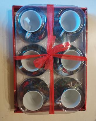 set 6 tazzine caffe' di Natale (nuove con scatola)