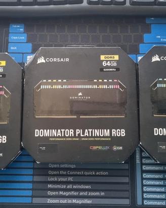 RAM Corsair dominator 64gb 2x32 platinum rgb