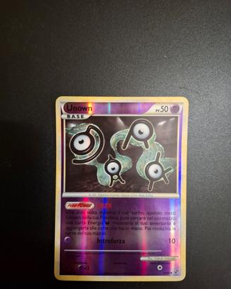 Unown Holo 40/90 Pokemon Senza Paura 2010 Carte da