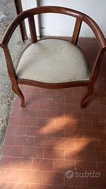 Sedia a pozzetto vintage