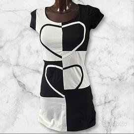 Tubino vestito abito bianco nero Rinascimento