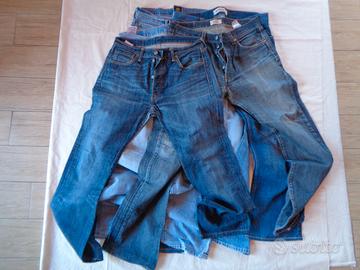 LOTTO JEANS LEE LEVIS 501 USATI VISSUTI