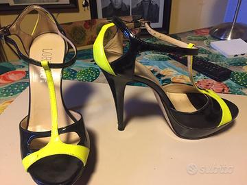 sandali donna LORIBLU' in vernice tacco 13. -n.38