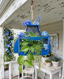 Gabbietta Artigianale Blu Genziana