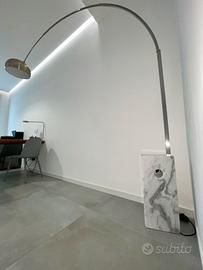 Lampada ad arco, Piantana da Terra, base in Marmo