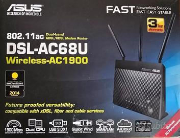 Modem Router Adsl-Fibra Asus DSL-AC68U