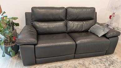 Divano in pelle con relax sinistro