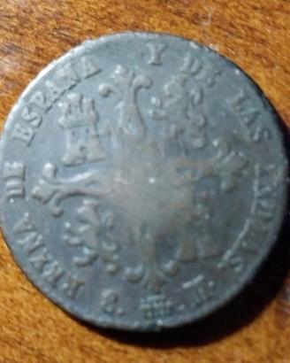 Rara Moneta 8 Maravedis 1835 - Isabella II