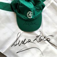 Bandiera cappellino Sole Alpi autografata Luca