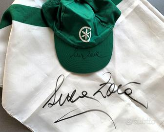 Bandiera cappellino Sole Alpi autografata Luca