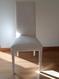 SEDIE BIANCE ECOPELLE SEMINUOVE