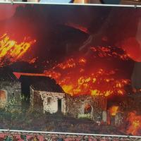 Quadro con vulcano in eruzione