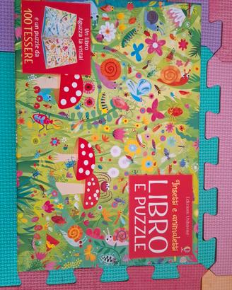 Puzzle + libro 100 pezzi Insetti e animaletti 