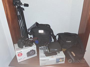 canon eos 750d più  zaino borsa e accessori .