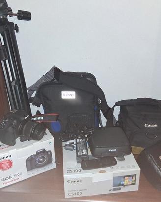 canon eos 750d più  zaino borsa e accessori .