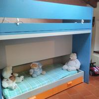Cameretta con letto a castello e armadio