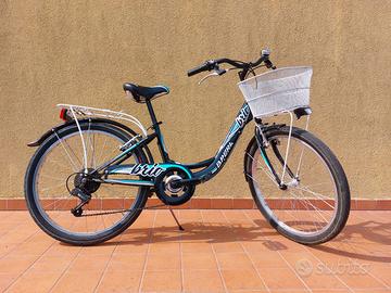 Bicicletta BRERA Brio-24" 6 velocità nero/tiffany