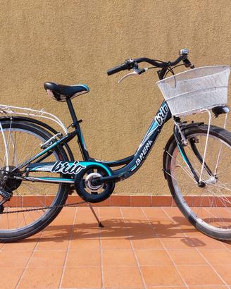 Bicicletta BRERA Brio-24" 6 velocità nero/tiffany