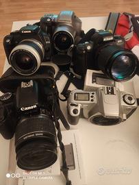 Cinque macchine analogiche  Canon Nikon Olympus