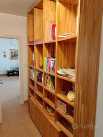 Mobile libreria modulare in legno di rovere 
