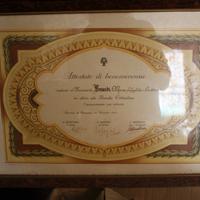 Attestato di benemerenza musicale 1952