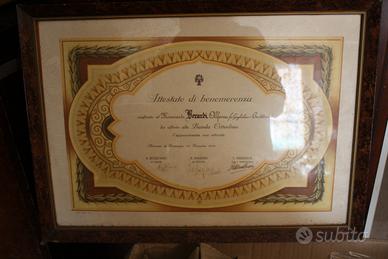 Attestato di benemerenza musicale 1952