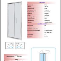 Box doccia porta pieghevole Fenis L.80