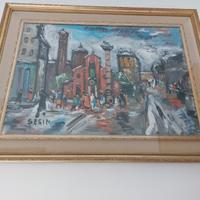 quadro - dipinto olio su tela MILANO - SESIN