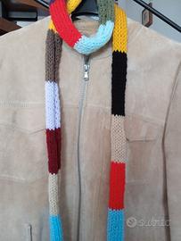 Sciarpa skinny multicolor fatta a mano