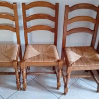 tre sedie da cucina 