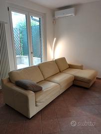 divano in pelle Divenidea beige/sabbia