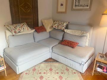 Divano angolare con due letti singoli