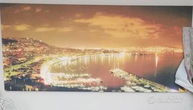 quadro su tela napoli di notte