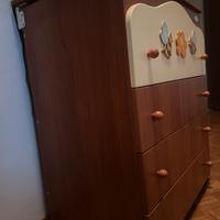 Cassettiera/fasciatoio in ciliegio