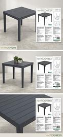 Nuovo Tavolo per esterno pvc balcone giardin 78x78