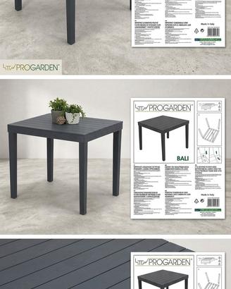 Nuovo Tavolo per esterno pvc balcone giardin 78x78