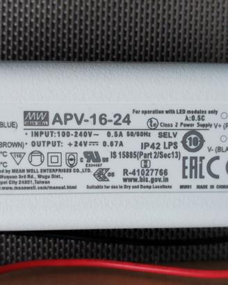 APV-16 MeanWell Alimentatore LED 16W