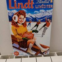 Targa alluminio LINDT cioccolato swiss retrò