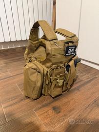 [SET COMPLETO] Gilet Tattico Plate Carrier Tan + Z