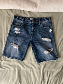 Jeans corti Pull&Bear uomo strappati taglia 42