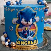 torta finta tema Sonic 
