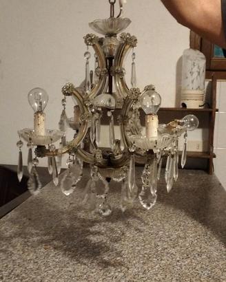 LAMPADARIO di Cristallo anni '50