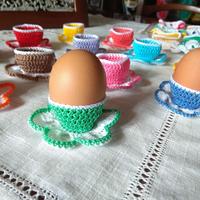 6 portauovo sodo o 3 portaovetti ad uncinetto