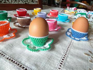 6 portauovo sodo o 3 portaovetti ad uncinetto